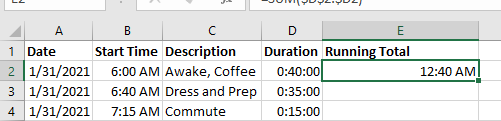 excel data entry