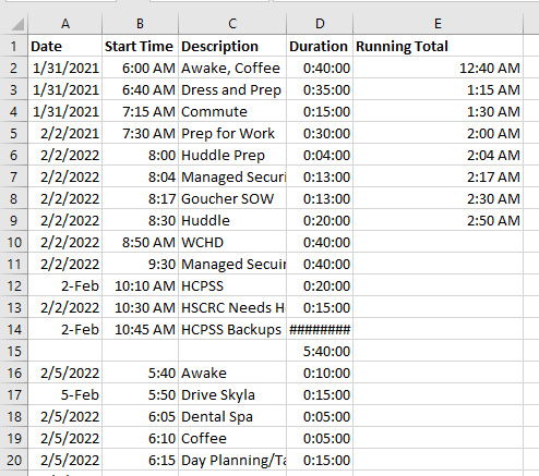 excel data entry